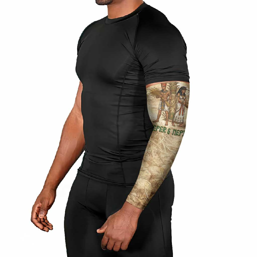 Neper and Nepit Arm Sleeves Ancient Harvest and Fertility Design with Sickle and Grain