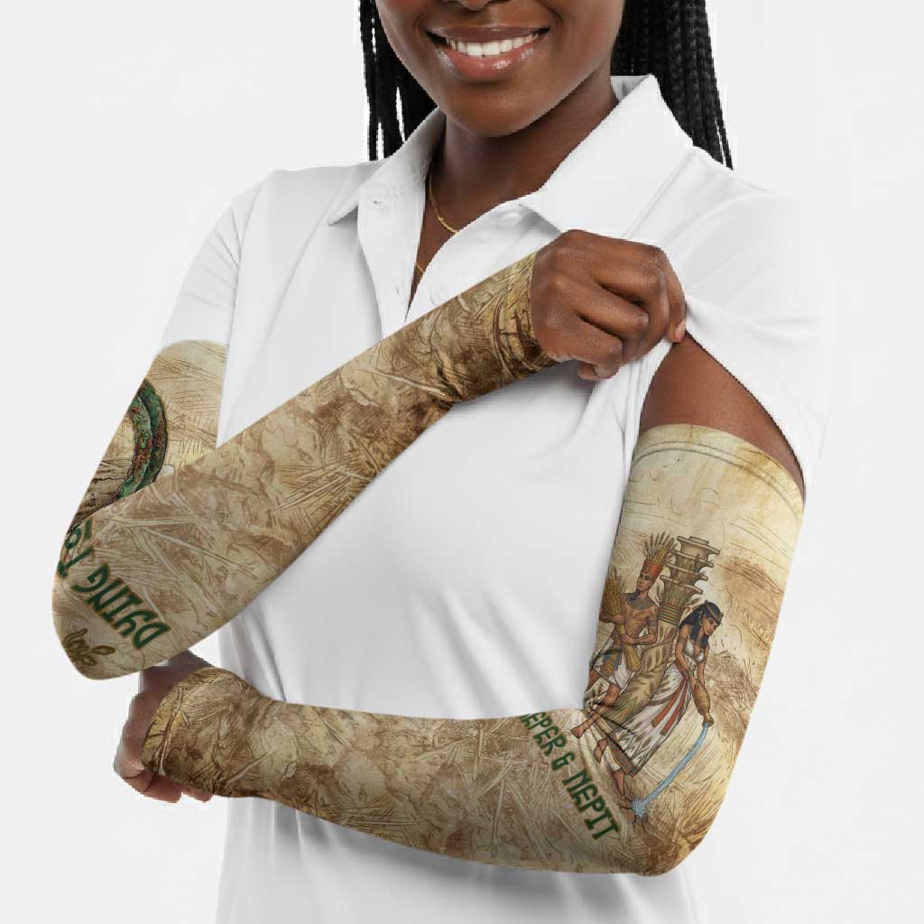 Neper and Nepit Arm Sleeves Ancient Harvest and Fertility Design with Sickle and Grain