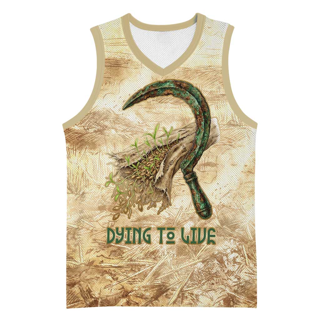 Neper and Nepit Basketball Jersey Ancient Harvest and Fertility Design with Sickle and Grain