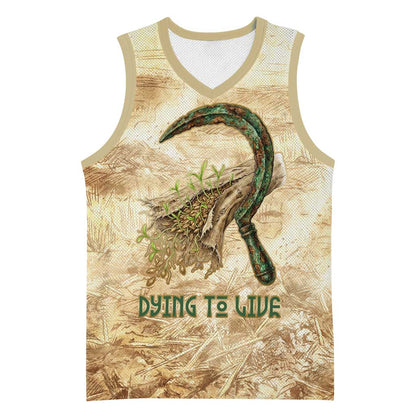 Neper and Nepit Basketball Jersey Ancient Harvest and Fertility Design with Sickle and Grain