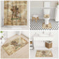 Neper and Nepit Bathroom Set Ancient Harvest and Fertility Design with Sickle and Grain