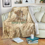 Neper and Nepit Blanket Ancient Harvest and Fertility Design with Sickle and Grain