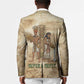 Neper and Nepit Blazer Ancient Harvest and Fertility Design with Sickle and Grain