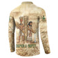 Neper and Nepit Button Sweatshirt Ancient Harvest and Fertility Design with Sickle and Grain