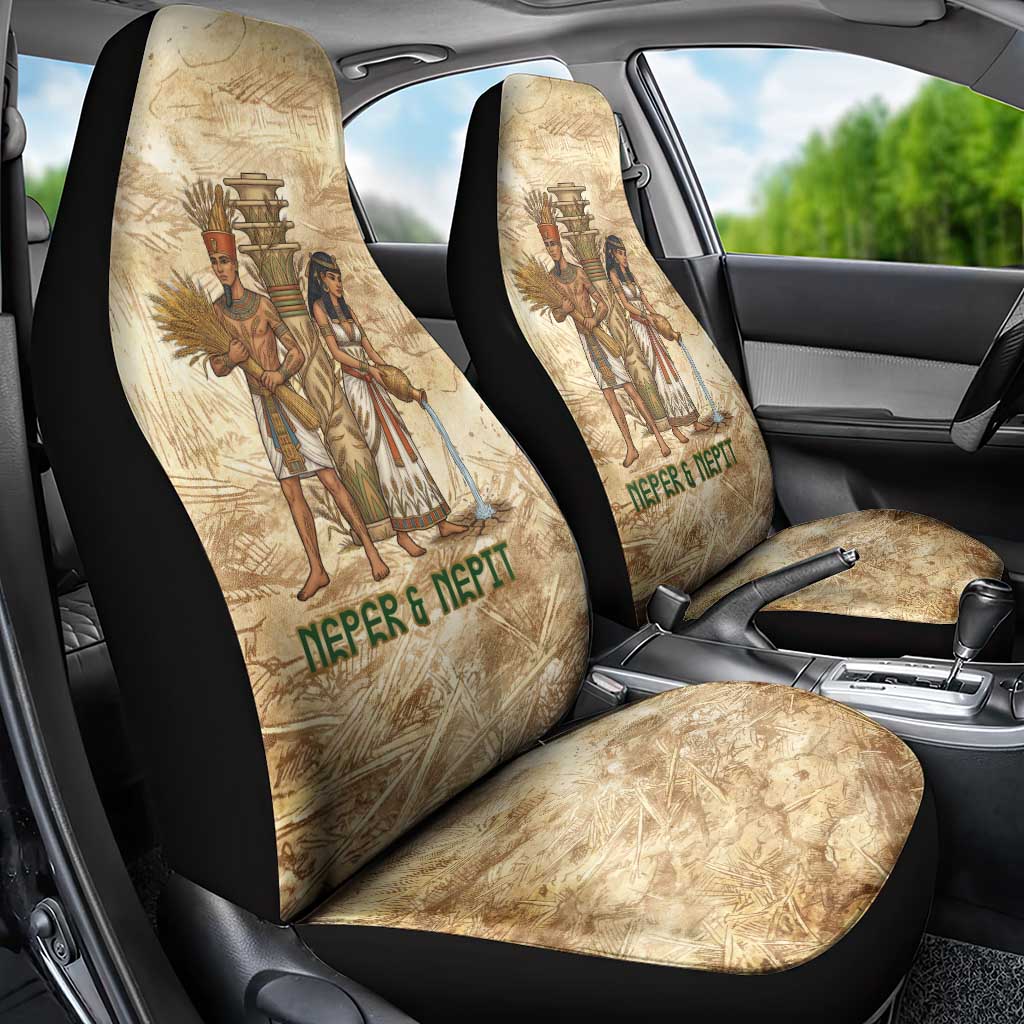 Neper and Nepit Car Seat Cover Ancient Harvest and Fertility Design with Sickle and Grain