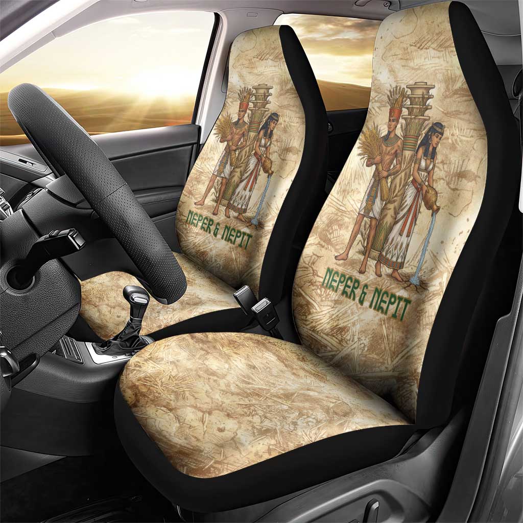 Neper and Nepit Car Seat Cover Ancient Harvest and Fertility Design with Sickle and Grain