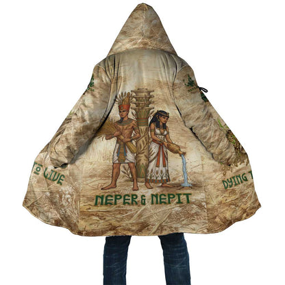 Neper and Nepit Cloak Ancient Harvest and Fertility Design with Sickle and Grain