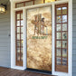 Neper and Nepit Door Cover Ancient Harvest and Fertility Design with Sickle and Grain