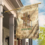 Neper and Nepit Garden Flag Ancient Harvest and Fertility Design with Sickle and Grain