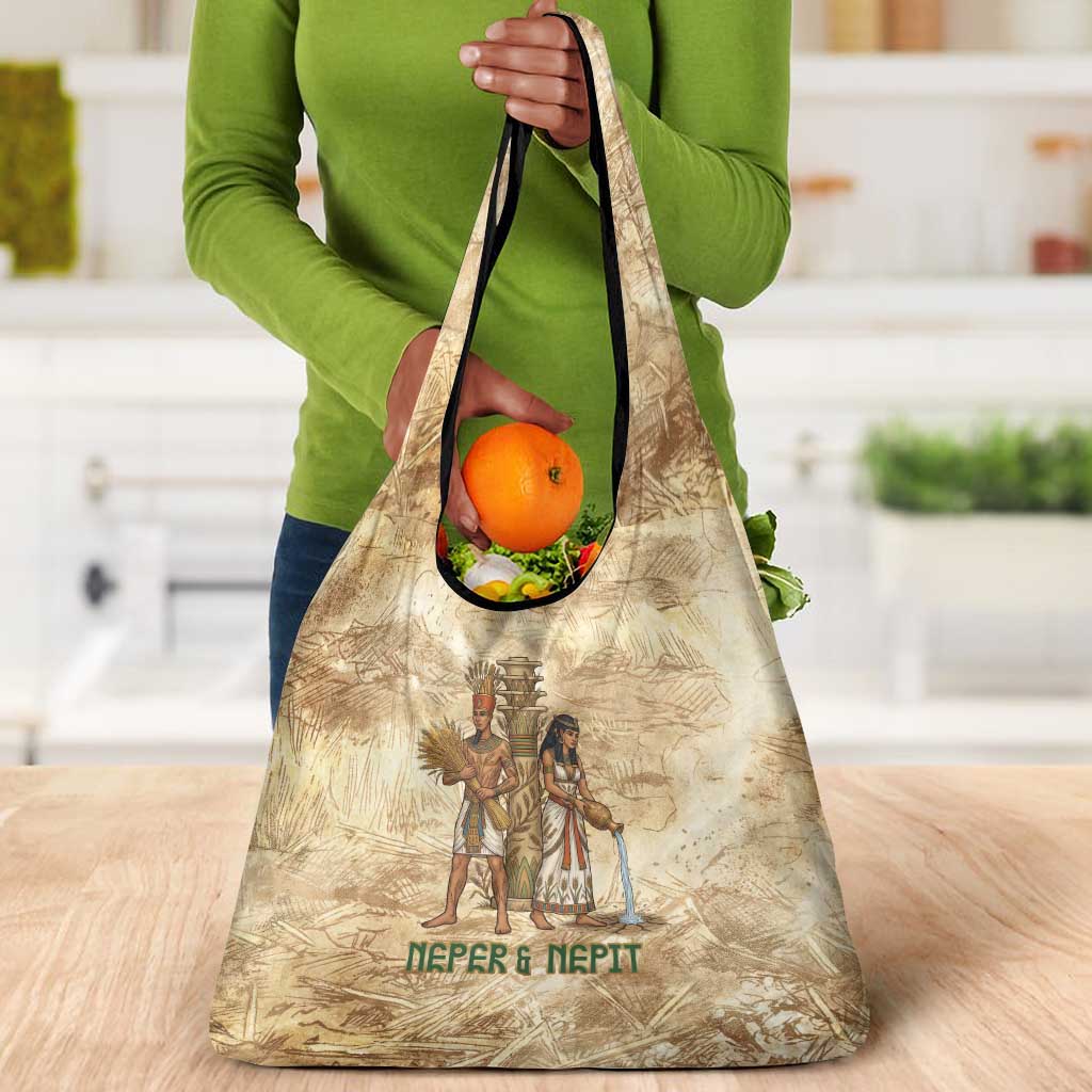 Neper and Nepit Grocery Bag Ancient Harvest and Fertility Design with Sickle and Grain