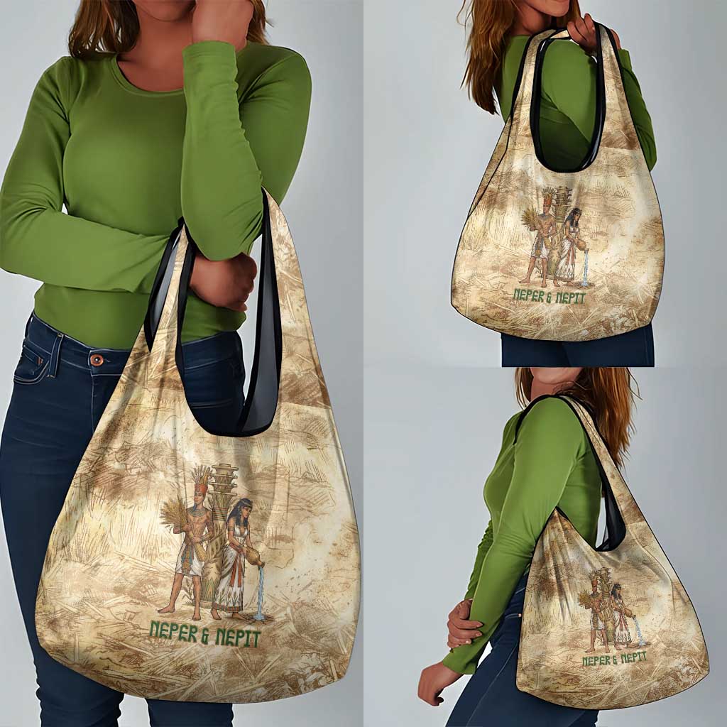 Neper and Nepit Grocery Bag Ancient Harvest and Fertility Design with Sickle and Grain