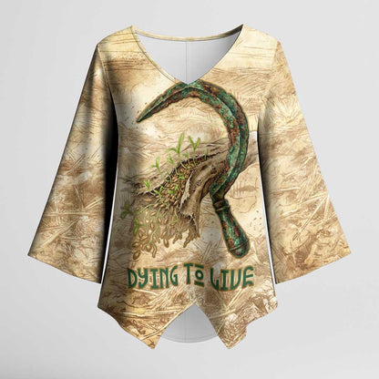 Neper and Nepit Kimono Sleeve Blouse Ancient Harvest and Fertility Design with Sickle and Grain