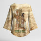 Neper and Nepit Kimono Sleeve Blouse Ancient Harvest and Fertility Design with Sickle and Grain