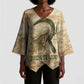 Neper and Nepit Kimono Sleeve Blouse Ancient Harvest and Fertility Design with Sickle and Grain