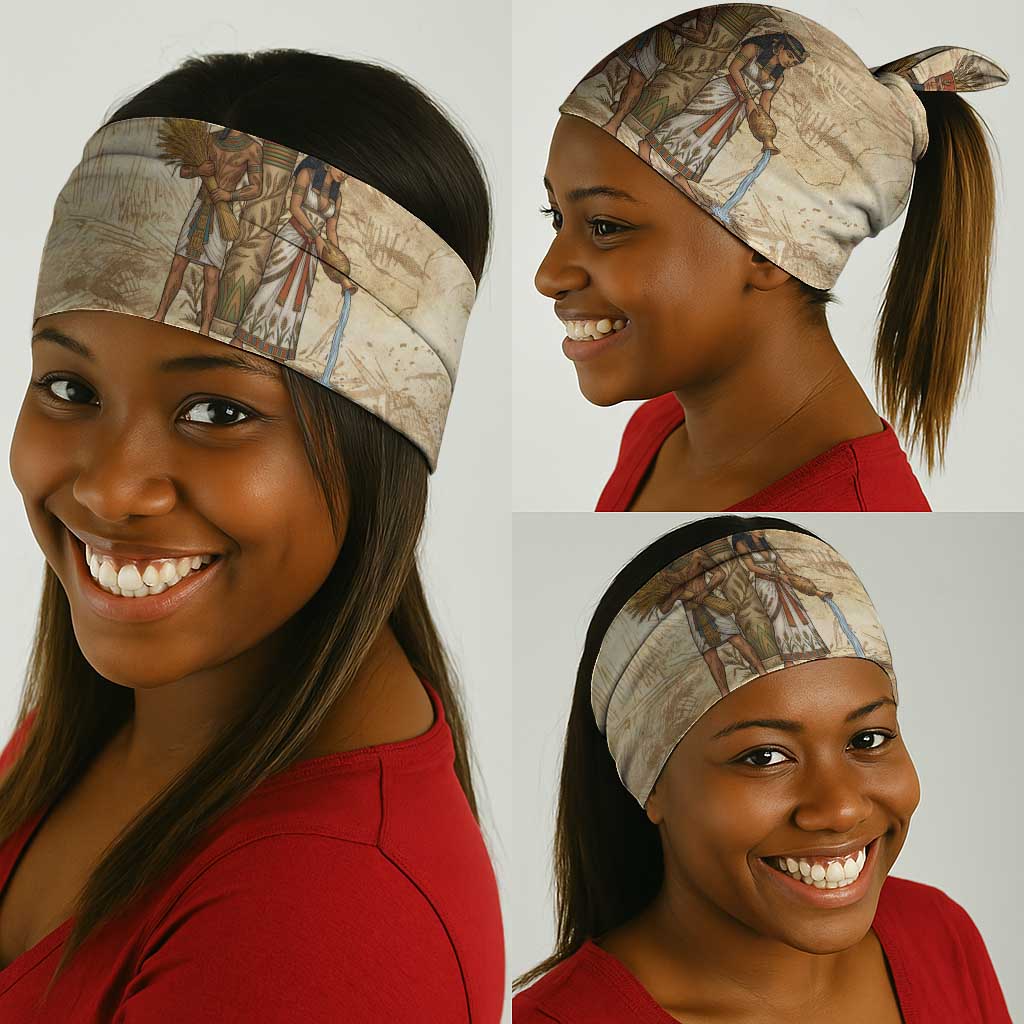 Neper and Nepit Neck Gaiter Ancient Harvest and Fertility Design with Sickle and Grain