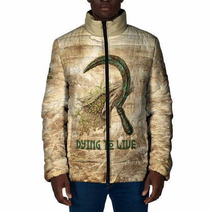 Neper and Nepit Padded Jacket Ancient Harvest and Fertility Design with Sickle and Grain