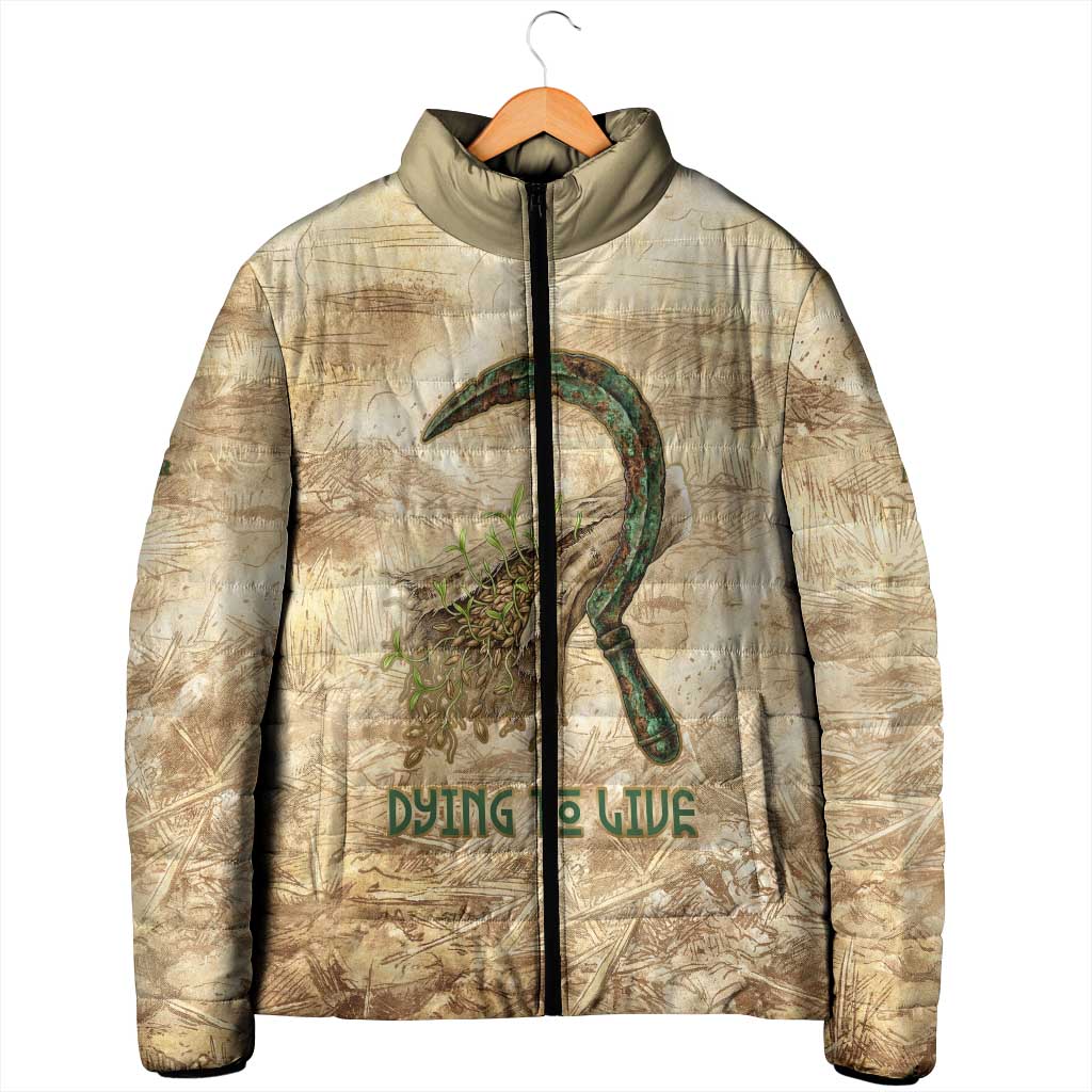 Neper and Nepit Padded Jacket Ancient Harvest and Fertility Design with Sickle and Grain