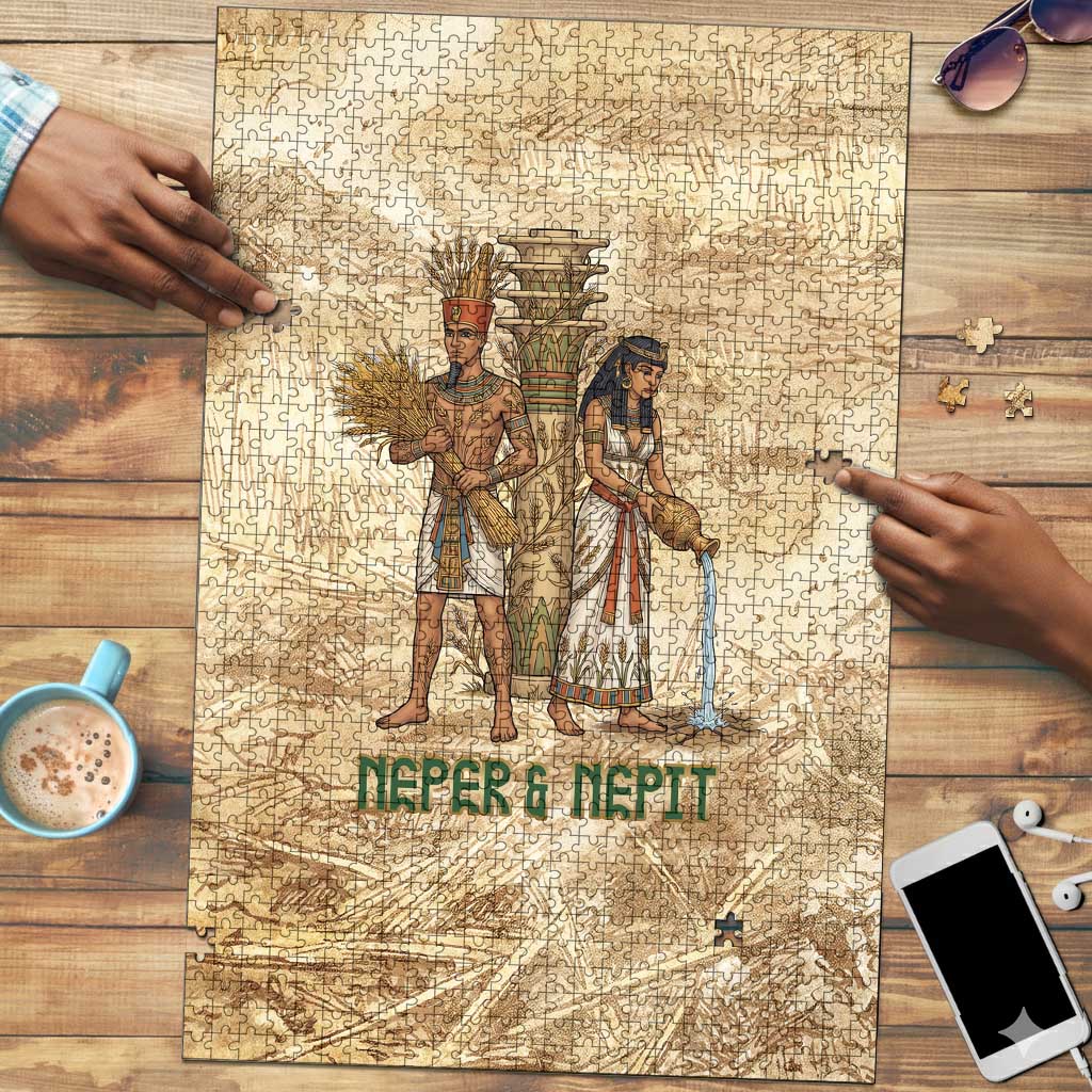 Neper and Nepit Puzzle Ancient Harvest and Fertility Design with Sickle and Grain