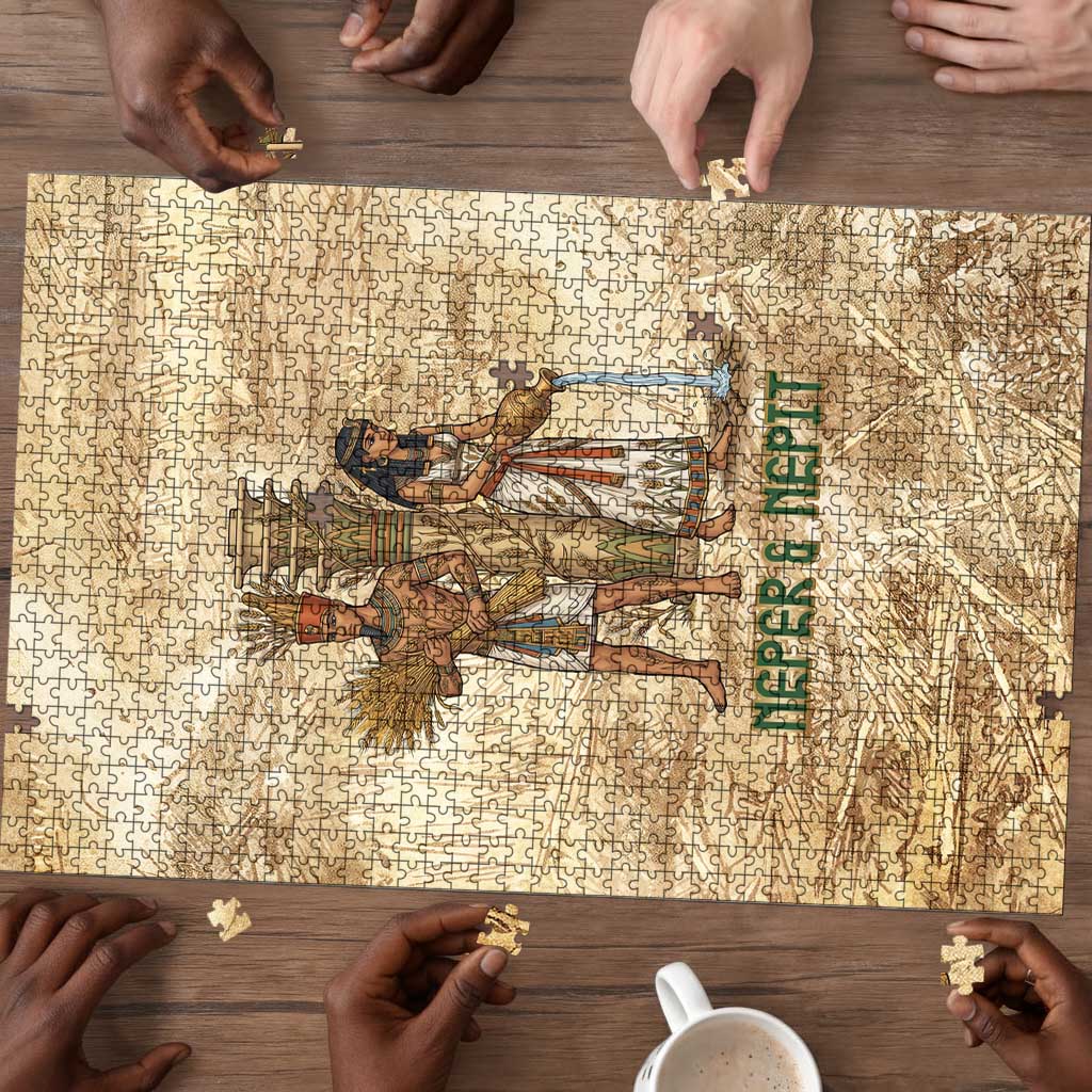 Neper and Nepit Puzzle Ancient Harvest and Fertility Design with Sickle and Grain