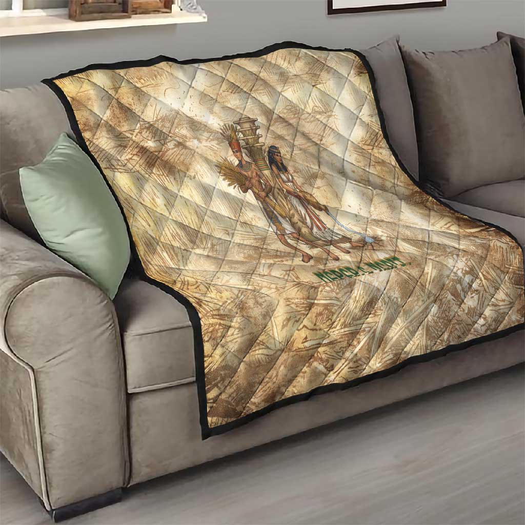 Neper and Nepit Quilt Ancient Harvest and Fertility Design with Sickle and Grain
