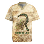 Neper and Nepit Rugby Jersey Ancient Harvest and Fertility Design with Sickle and Grain