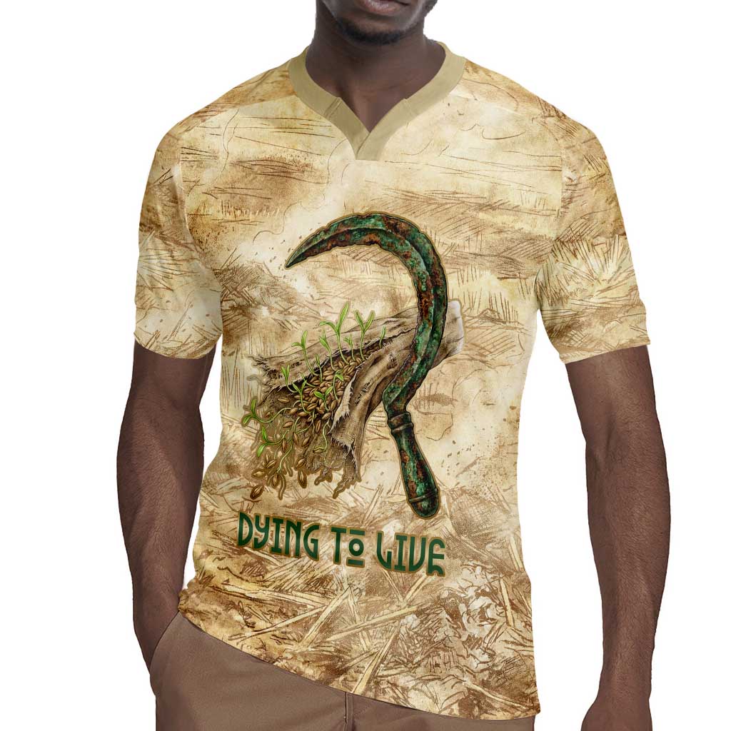 Neper and Nepit Rugby Jersey Ancient Harvest and Fertility Design with Sickle and Grain