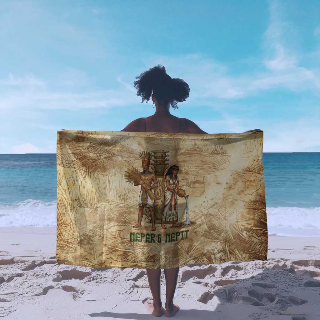 Neper and Nepit Sarong Ancient Harvest and Fertility Design with Sickle and Grain