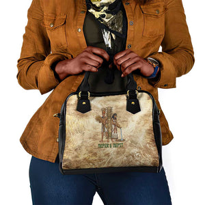 Neper and Nepit Shoulder Handbag Ancient Harvest and Fertility Design with Sickle and Grain