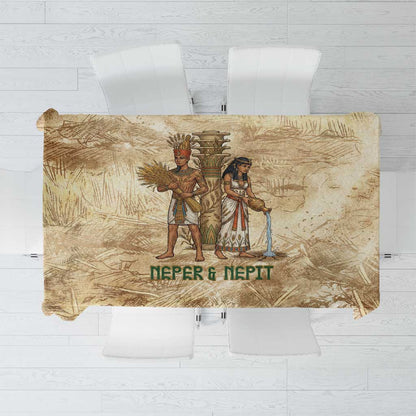 Neper and Nepit Tablecloth Ancient Harvest and Fertility Design with Sickle and Grain