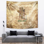 Neper and Nepit Tapestry Ancient Harvest and Fertility Design with Sickle and Grain
