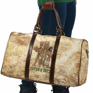 Neper and Nepit Travel Bag Ancient Harvest and Fertility Design with Sickle and Grain