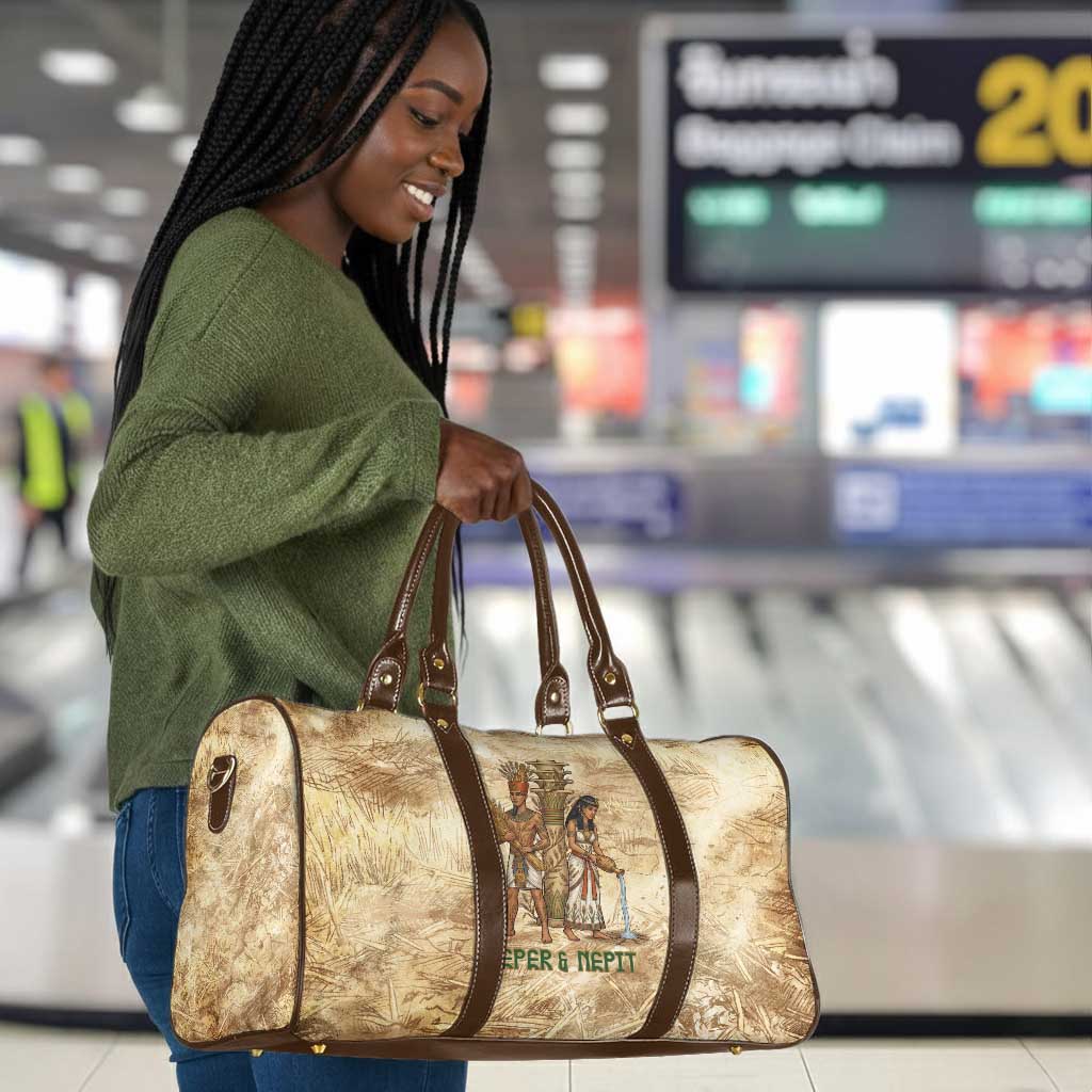 Neper and Nepit Travel Bag Ancient Harvest and Fertility Design with Sickle and Grain