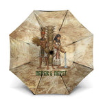 Neper and Nepit Umbrella Ancient Harvest and Fertility Design with Sickle and Grain