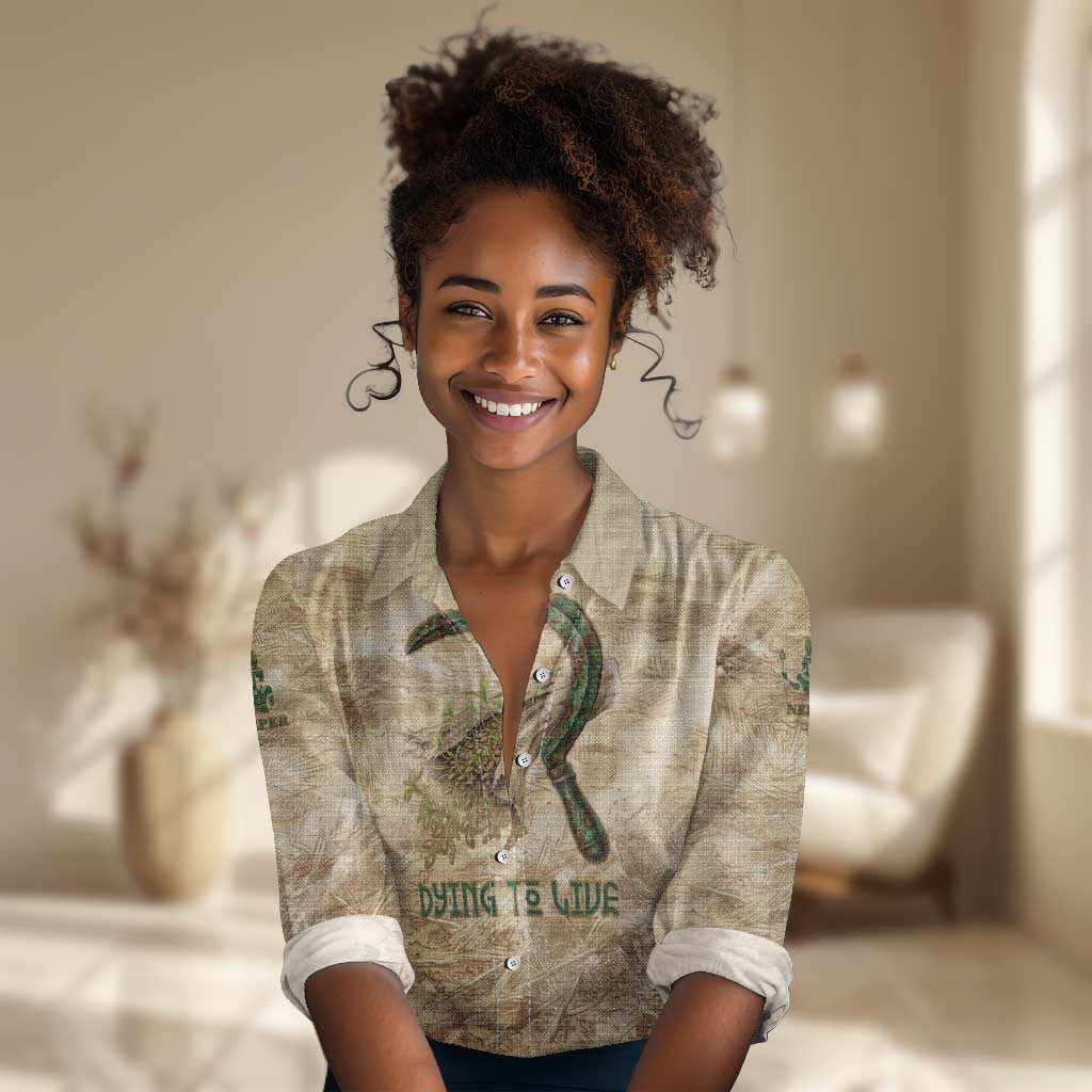 Neper and Nepit Women Casual Shirt Ancient Harvest and Fertility Design with Sickle and Grain