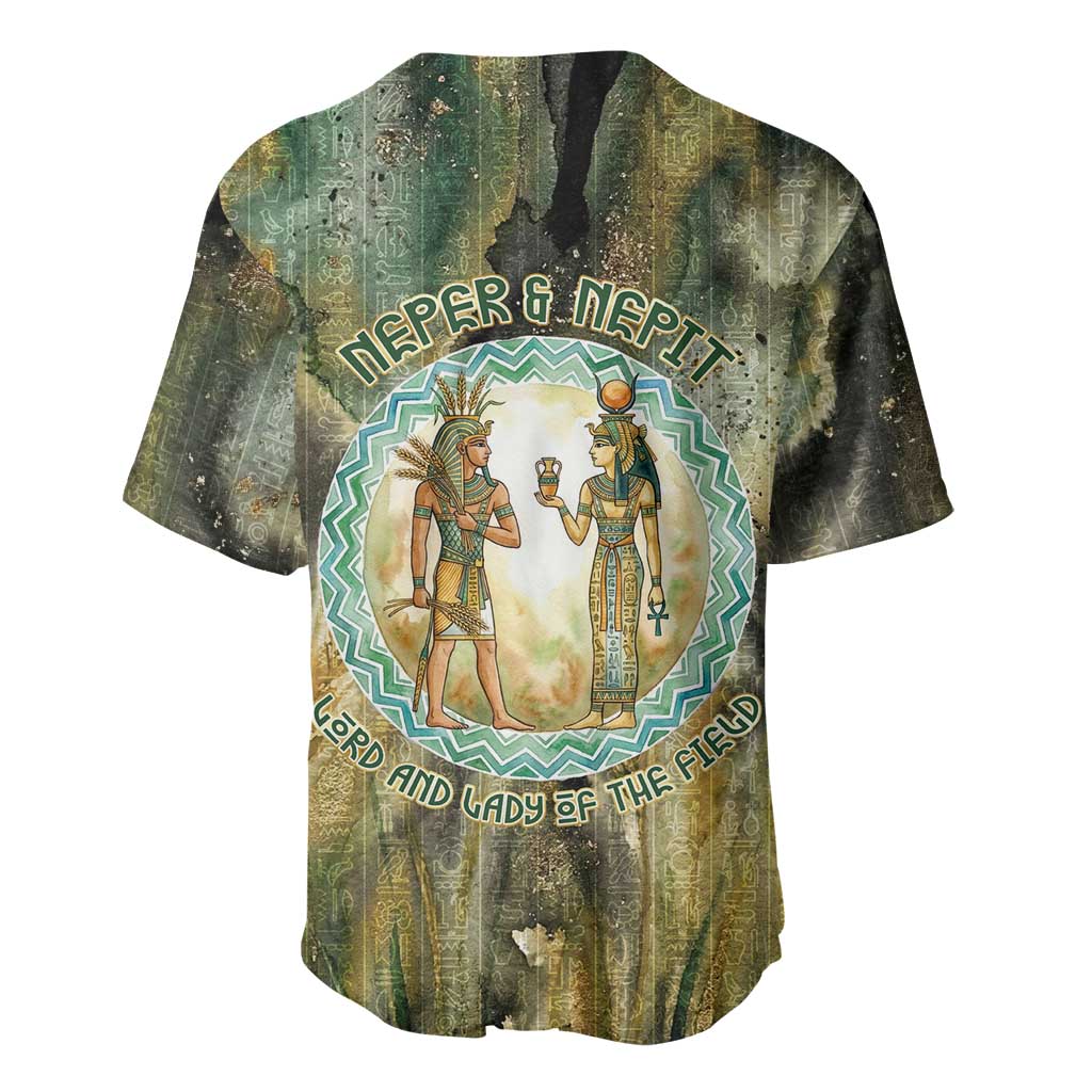 Neper and Nepit Baseball Jersey Ancient Egyptian Seed Awakening and Fertility