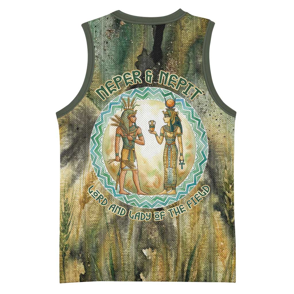 Neper and Nepit Basketball Jersey Ancient Egyptian Seed Awakening and Fertility
