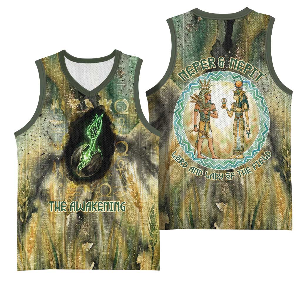 Neper and Nepit Basketball Jersey Ancient Egyptian Seed Awakening and Fertility