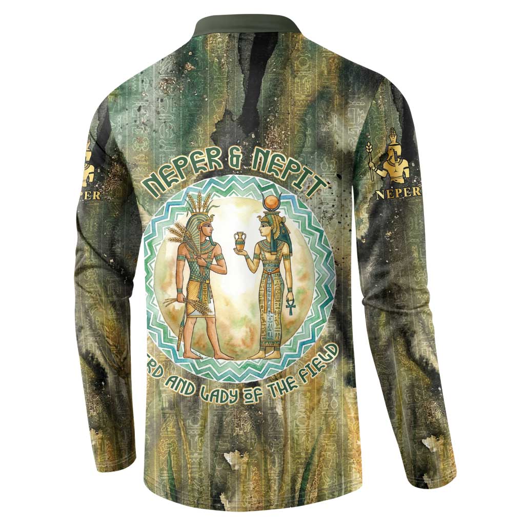 Neper and Nepit Button Sweatshirt Ancient Egyptian Seed Awakening and Fertility