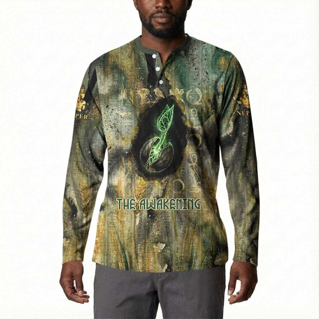 Neper and Nepit Button Sweatshirt Ancient Egyptian Seed Awakening and Fertility