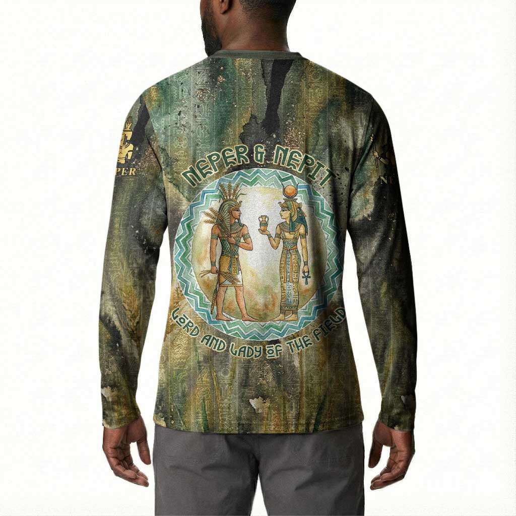 Neper and Nepit Button Sweatshirt Ancient Egyptian Seed Awakening and Fertility