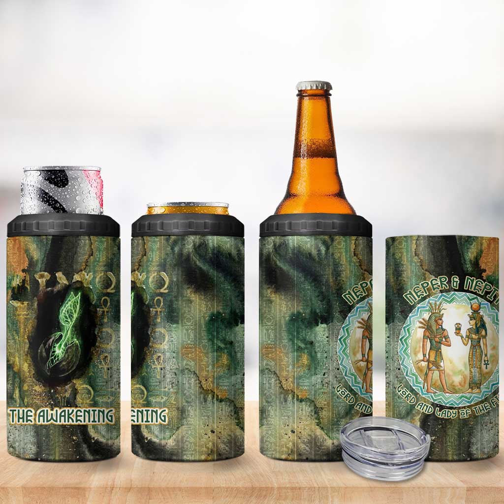 Neper and Nepit 4 in 1 Can Cooler Tumbler Ancient Egyptian Seed Awakening and Fertility