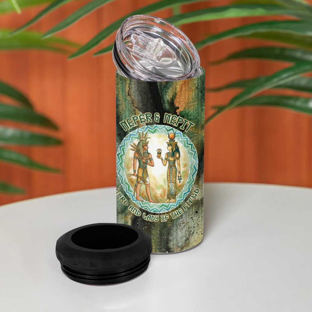 Neper and Nepit 4 in 1 Can Cooler Tumbler Ancient Egyptian Seed Awakening and Fertility