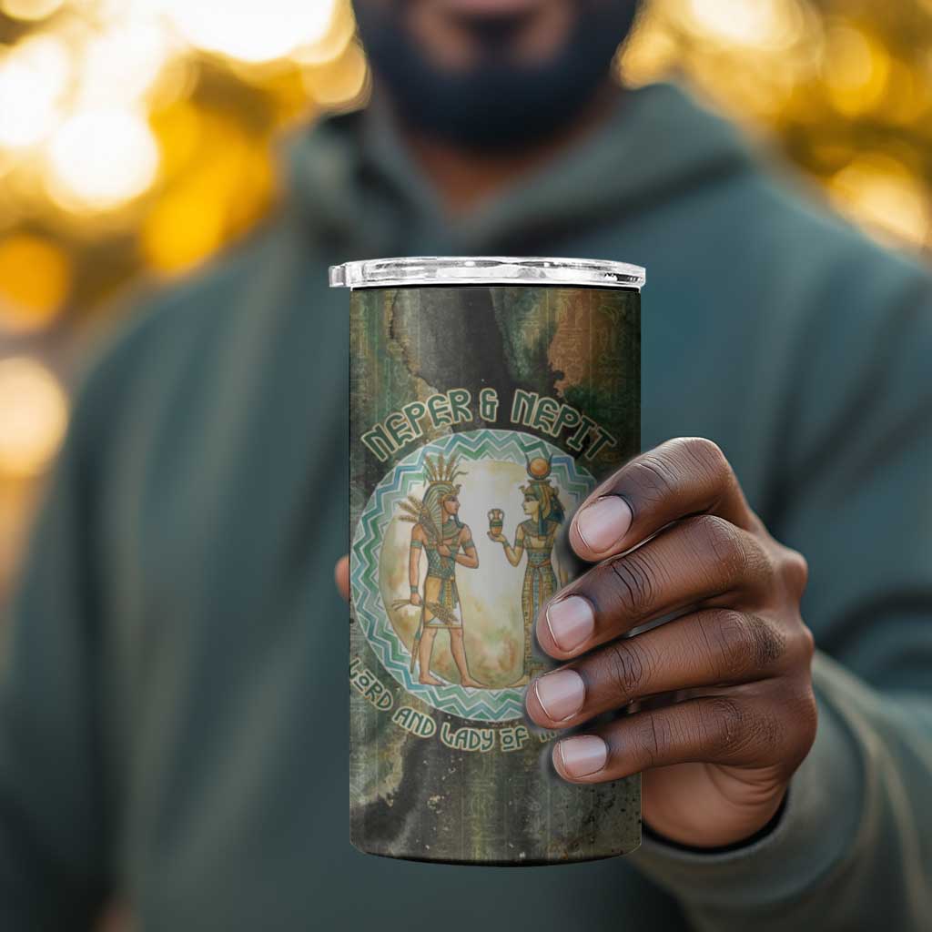 Neper and Nepit 4 in 1 Can Cooler Tumbler Ancient Egyptian Seed Awakening and Fertility