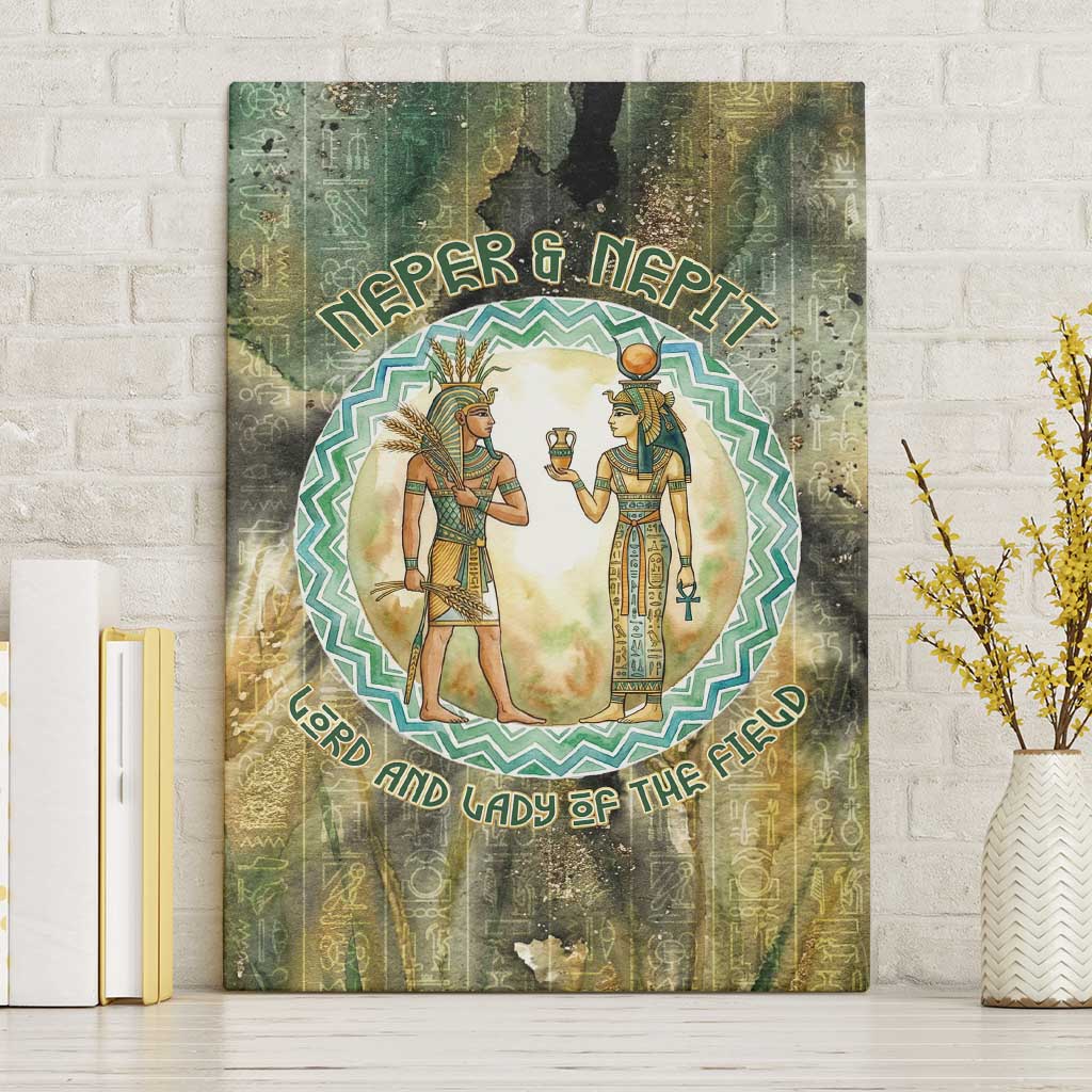 Neper and Nepit Canvas Wall Art Ancient Egyptian Seed Awakening and Fertility