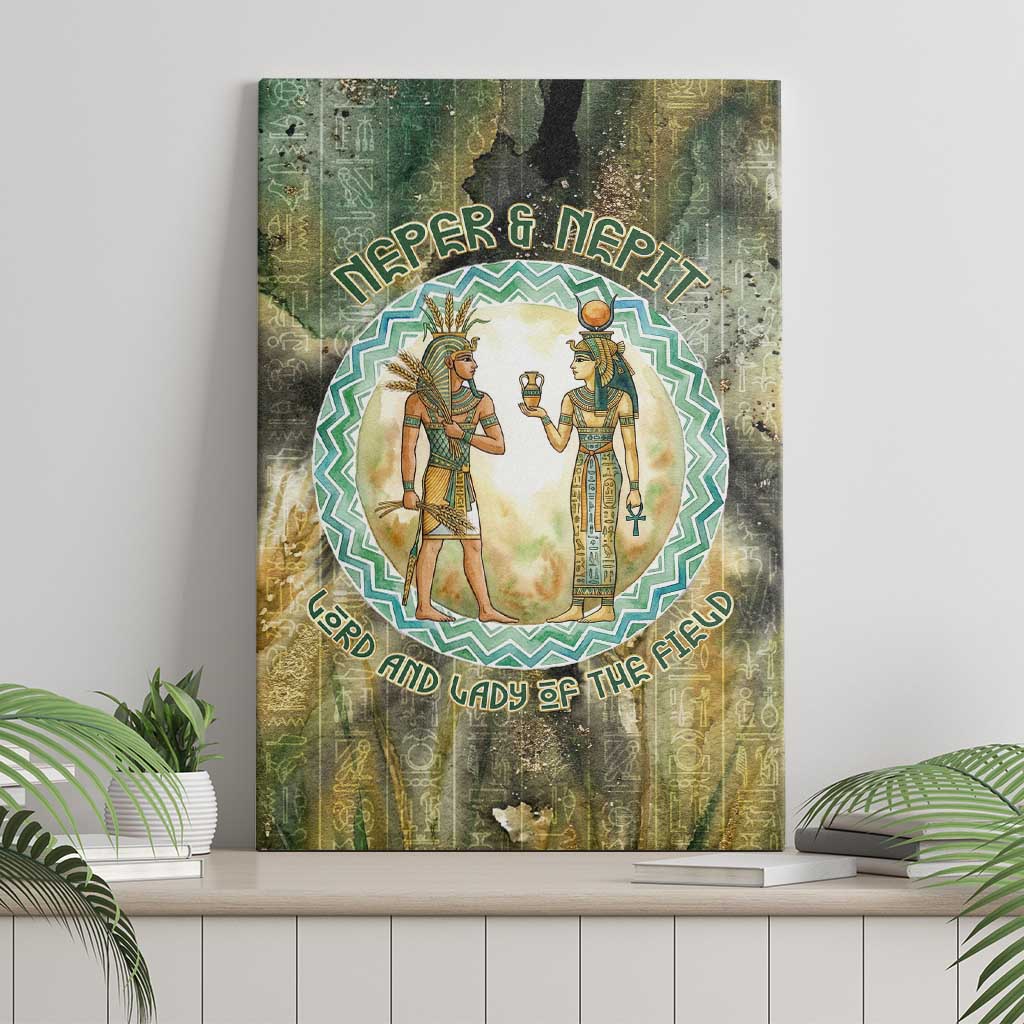 Neper and Nepit Canvas Wall Art Ancient Egyptian Seed Awakening and Fertility