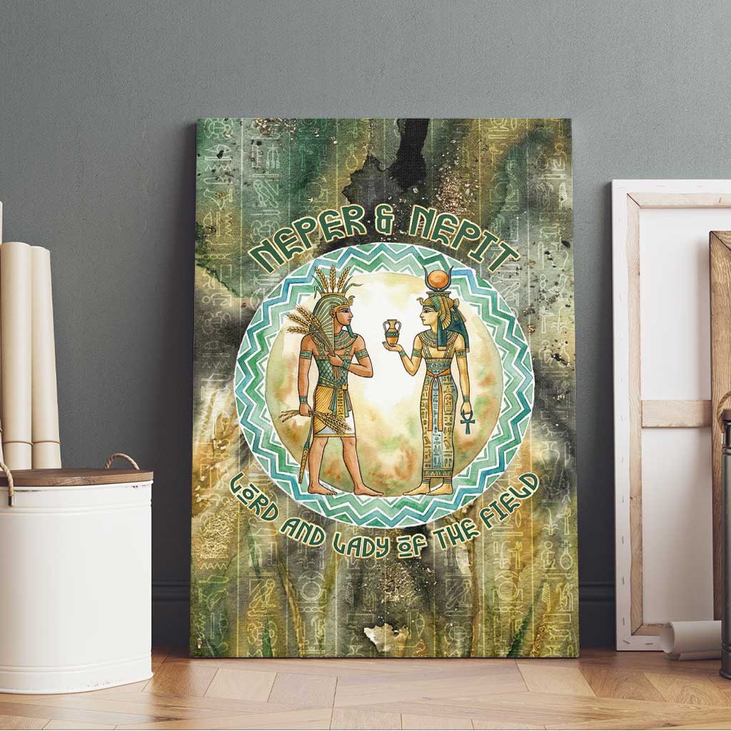 Neper and Nepit Canvas Wall Art Ancient Egyptian Seed Awakening and Fertility