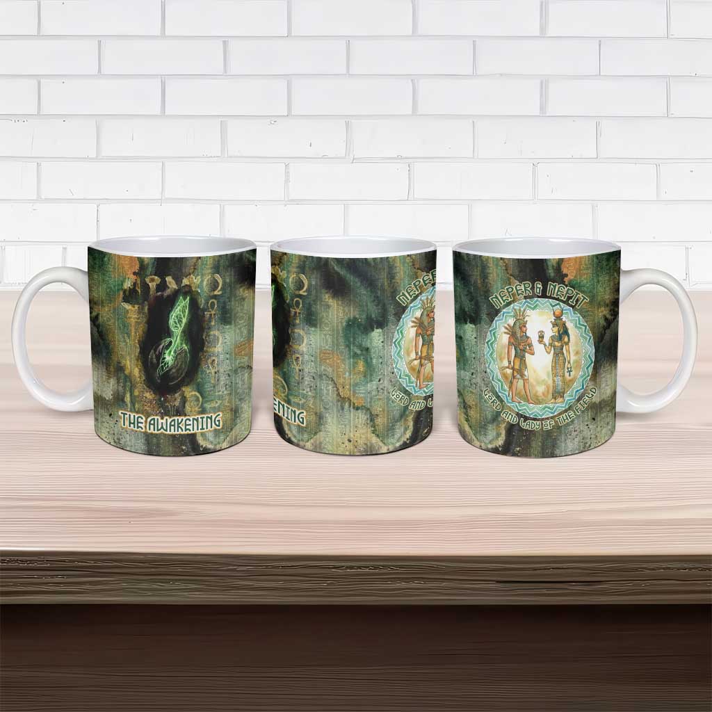 Neper and Nepit Ceramic Mug Ancient Egyptian Seed Awakening and Fertility