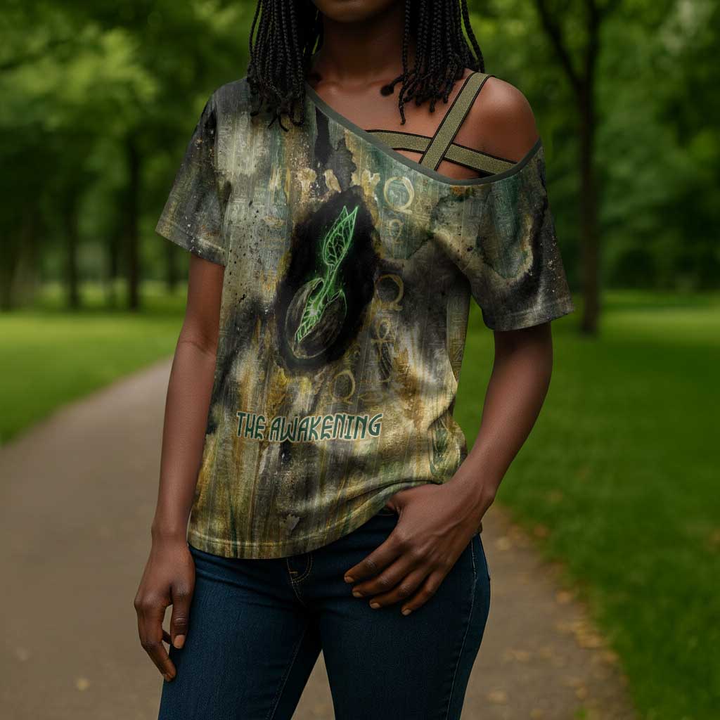 Neper and Nepit Cross Shoulder Shirt Ancient Egyptian Seed Awakening and Fertility