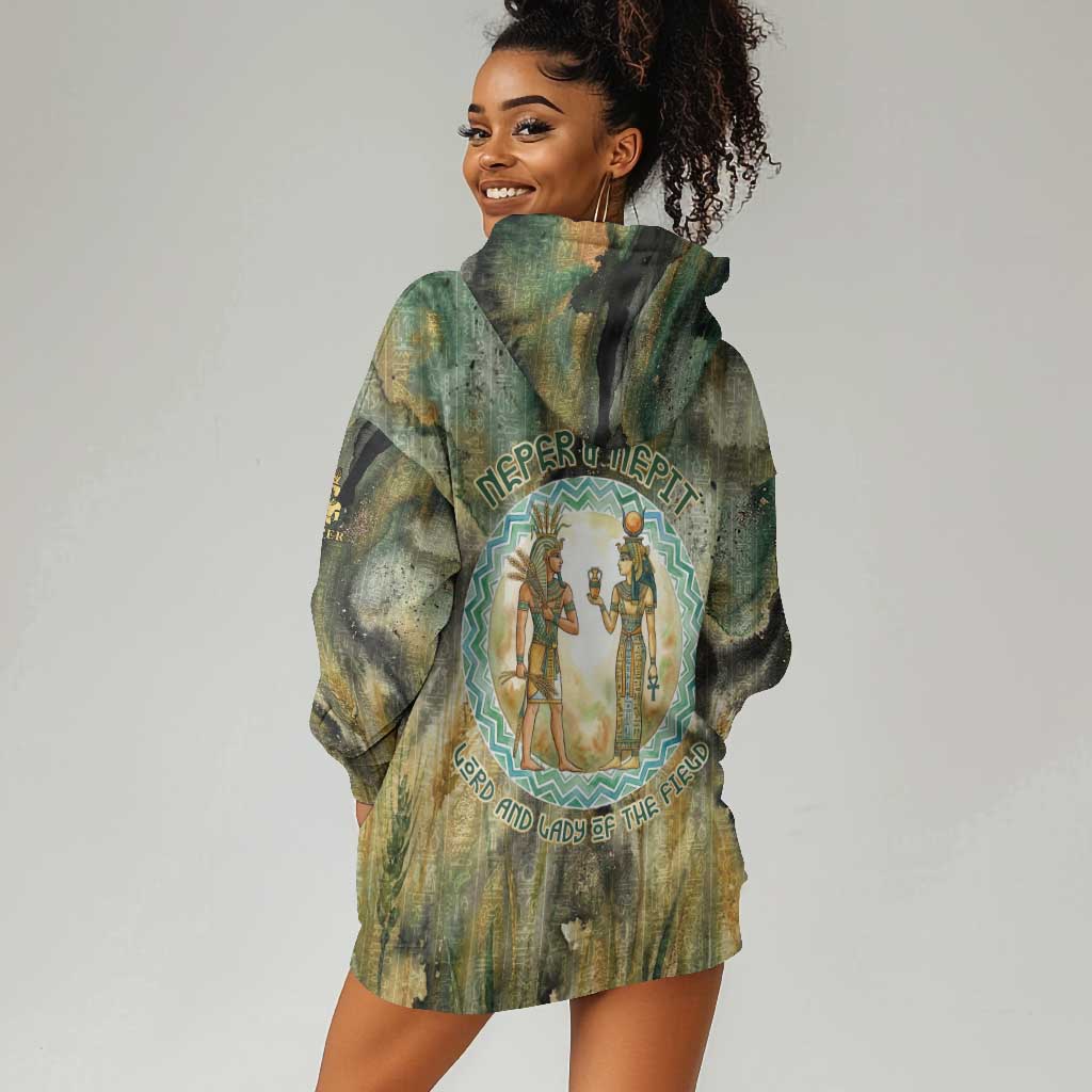 Neper and Nepit Hoodie Dress Ancient Egyptian Seed Awakening and Fertility