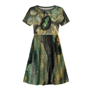 Neper and Nepit Kid Short Sleeve Dress Ancient Egyptian Seed Awakening and Fertility